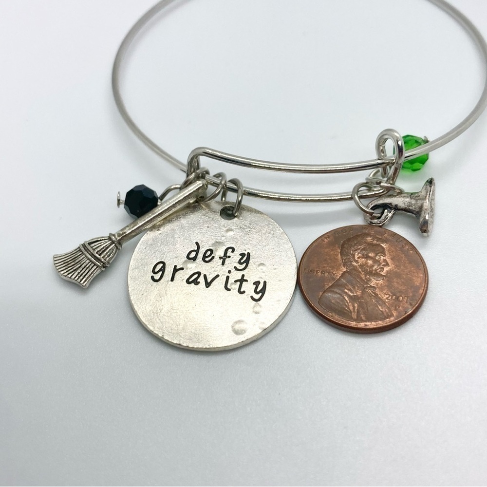 Wicked Defy Gravity Expandable Bangle Charm Bracelet - Picture 5 of 6